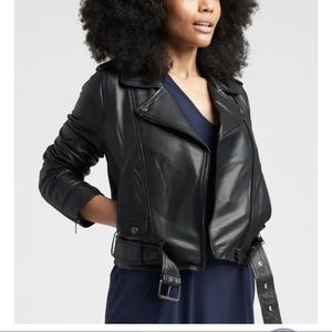 Universal Standard leather moto jacket 14-16